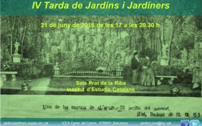 IV Tarda de Jardins i Jardiners